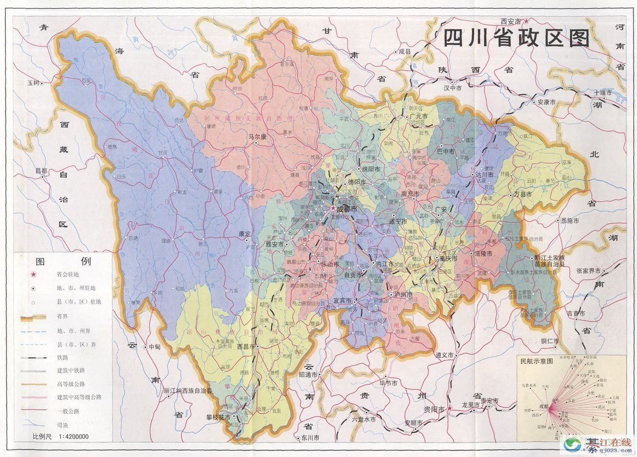 重庆直辖前四川省行政地图里的万盛区图片