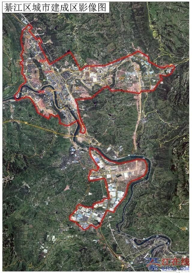 綦江区城市建成区的具体范围为:綦江城区和桥河工业园区.