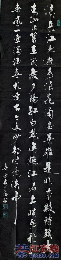 胡天佑书法《滚滚长江东逝水》