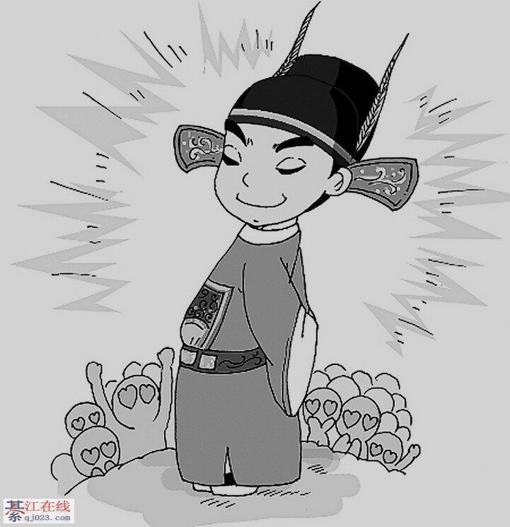 戏子小状元郎的简笔画状元帽简笔画,头饰简笔画,服饰简笔画