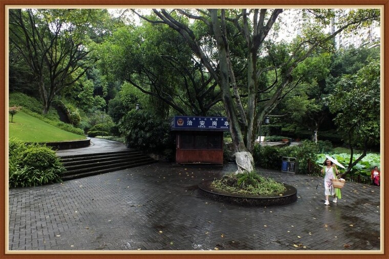 江北区《石门公园》初夏濛濛细雨中的清凉风光……